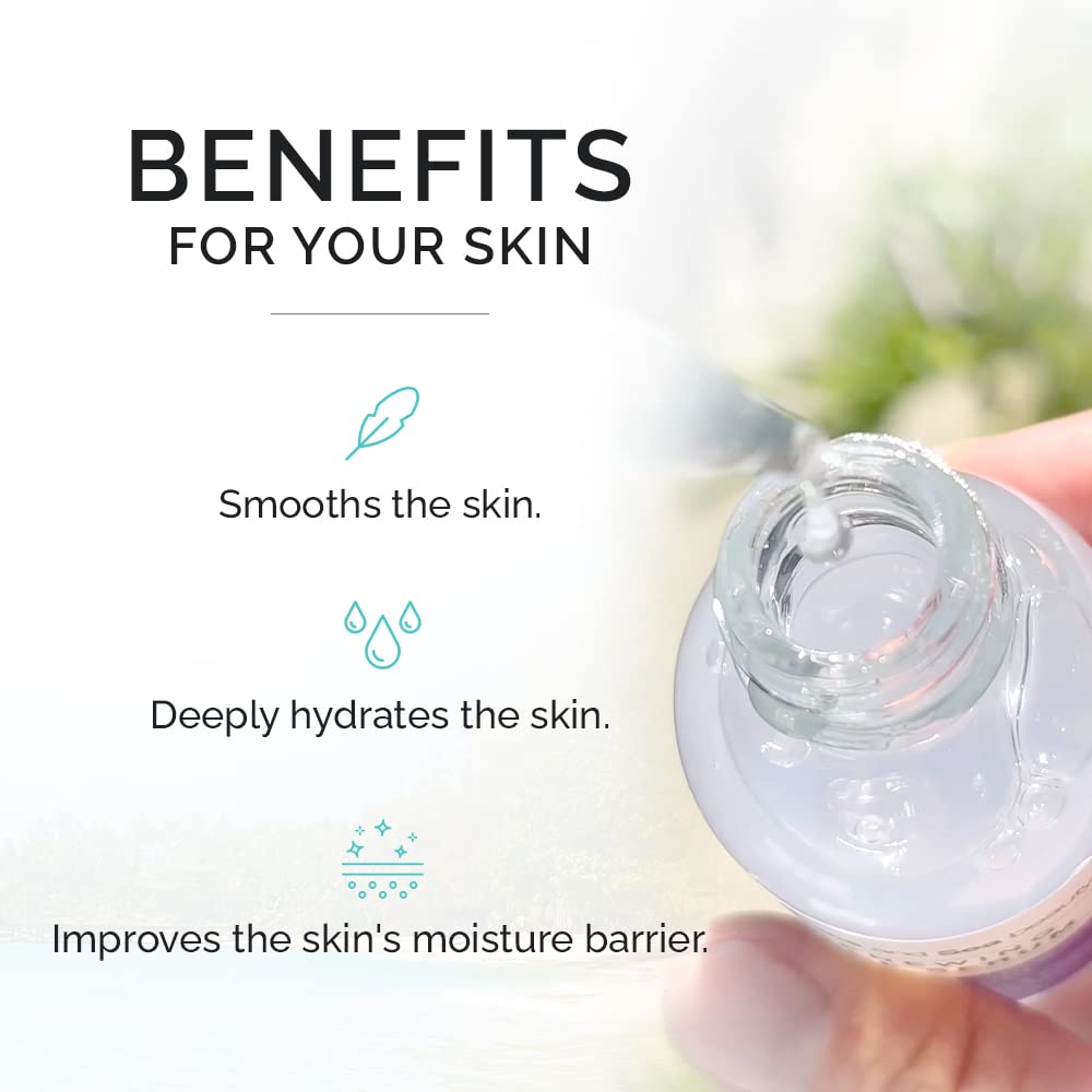 VITAMINS AND SEA BEAUTY Renewing Serum sea lavender ingredient panel; showcases plant-based bakuchiol.