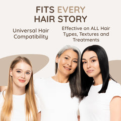 VITAMINS Hair Cosmetics glossy hair closeup highlights sleek finish and healthy-looking shine
