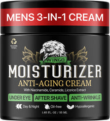 Viva Lab men's moisturizer bottle front for daily hydration and shine control.