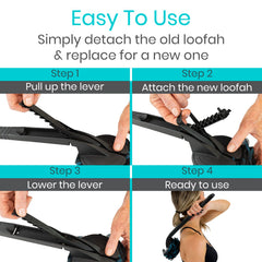 Vive two included loofahs offer soft and moderate exfoliation