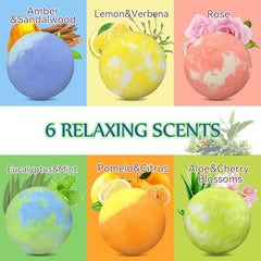 Vivifyrean bath bombs cherry-fig close-up, vibrant fizz for a refreshing soak