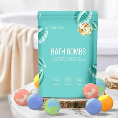 Vivifyrean Eucalyptus and Mint bomb fragrance delivering a refreshing bath experience
