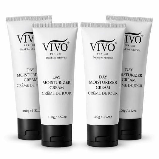 Vivo Per Lei Dead Sea Day Cream jar delivers rich hydration for dry skin.