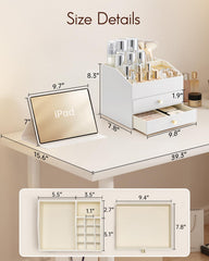 Lower drawers store small accessories and tools securely