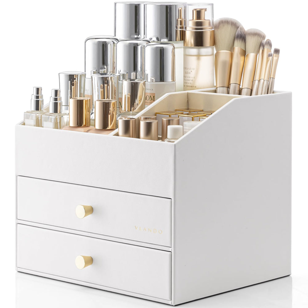 Vlando makeup organizer on vanity with large capacity for cosmetics