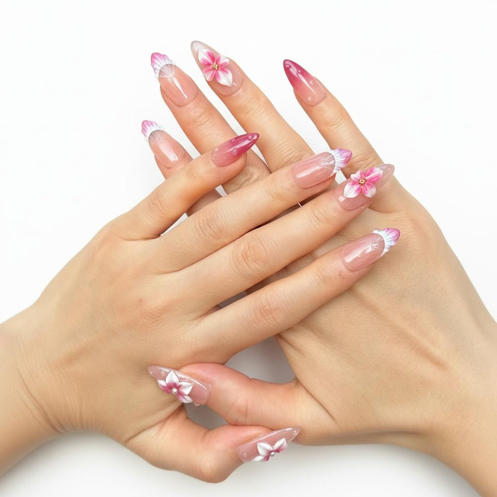 Vlazryk nails showcase 3D ripple pearl detail for refined at-home wear
