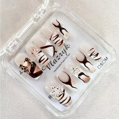 Vlazryk long-square mid-length nails with a sleek French tip for everyday style.