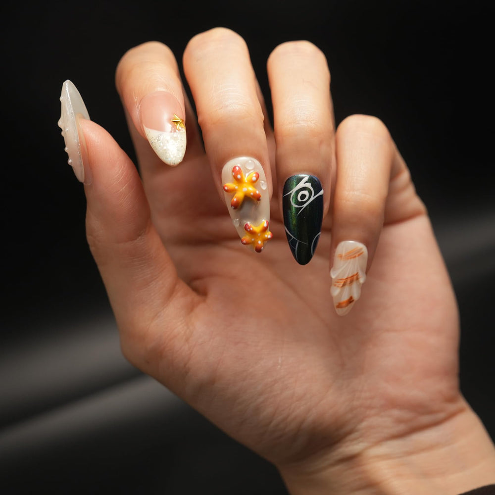 Vlazryk pearl thread details add luxurious texture to nails