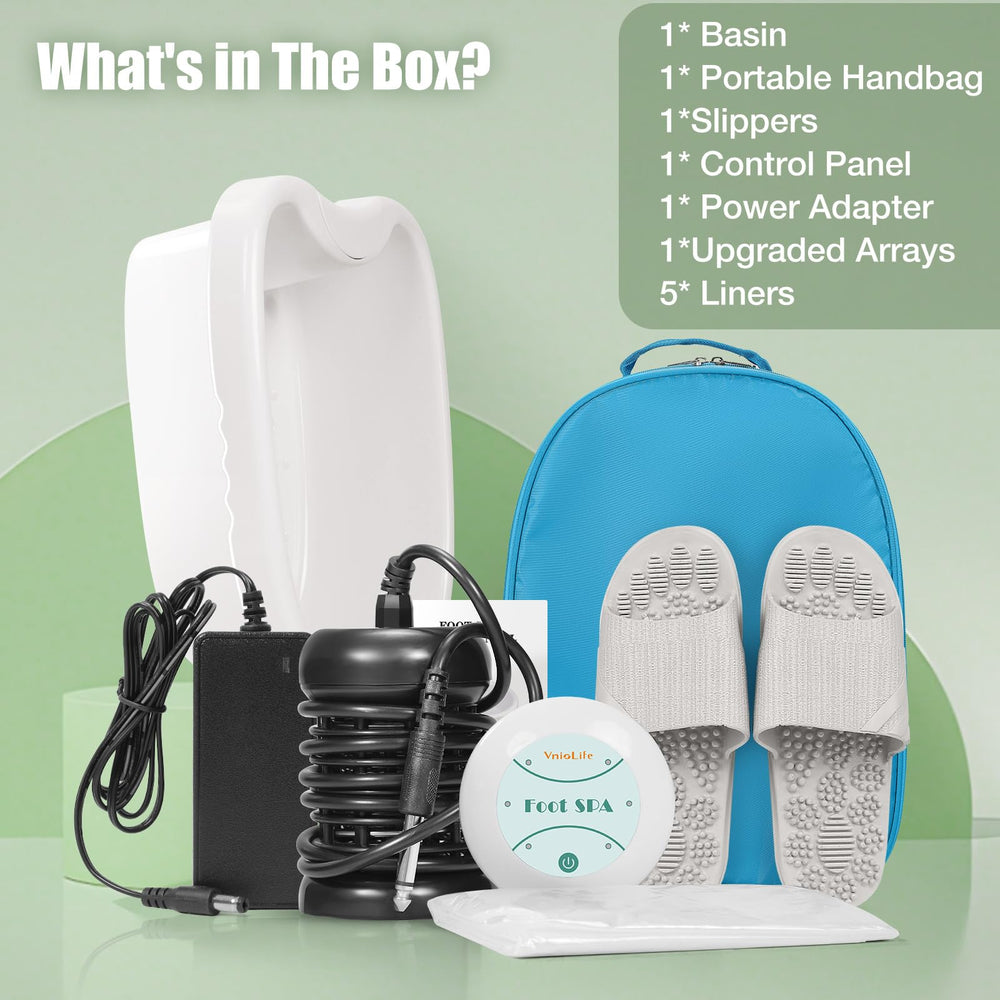 VnioLife Ionic foot bath with accessories for convenient home use