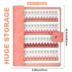 vnjaoi leather-nail-color-display-book outer provides durable protection for frequent salon use.