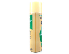 VO5 Crystal Clear Hairspray quick-dry formula improves styling efficiency.