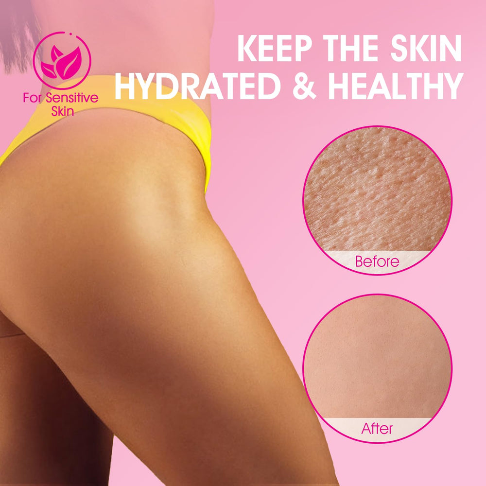VOERUY Bikini Scrub ingredients label featuring turmeric and vitamin C