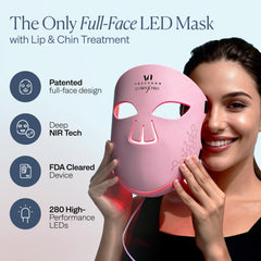 VogueNow LuminX Pro 280-LED array provides balanced illumination for salon-like results at home.
