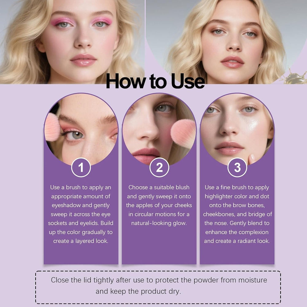 VOGUZY Travel-friendly palette fits easily in purses for quick touch-ups.