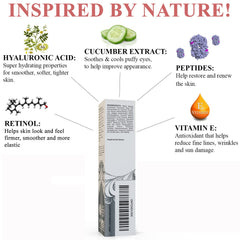 Application swatch of VOIBELLA Under Eye Cream demonstrates gentle contact.