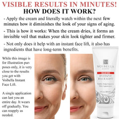 VOIBELLA BEAUTY skin-film on face for natural, discreet finish.