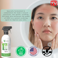 VoilaVe HOCl gentle formula safe for sensitive skin.
