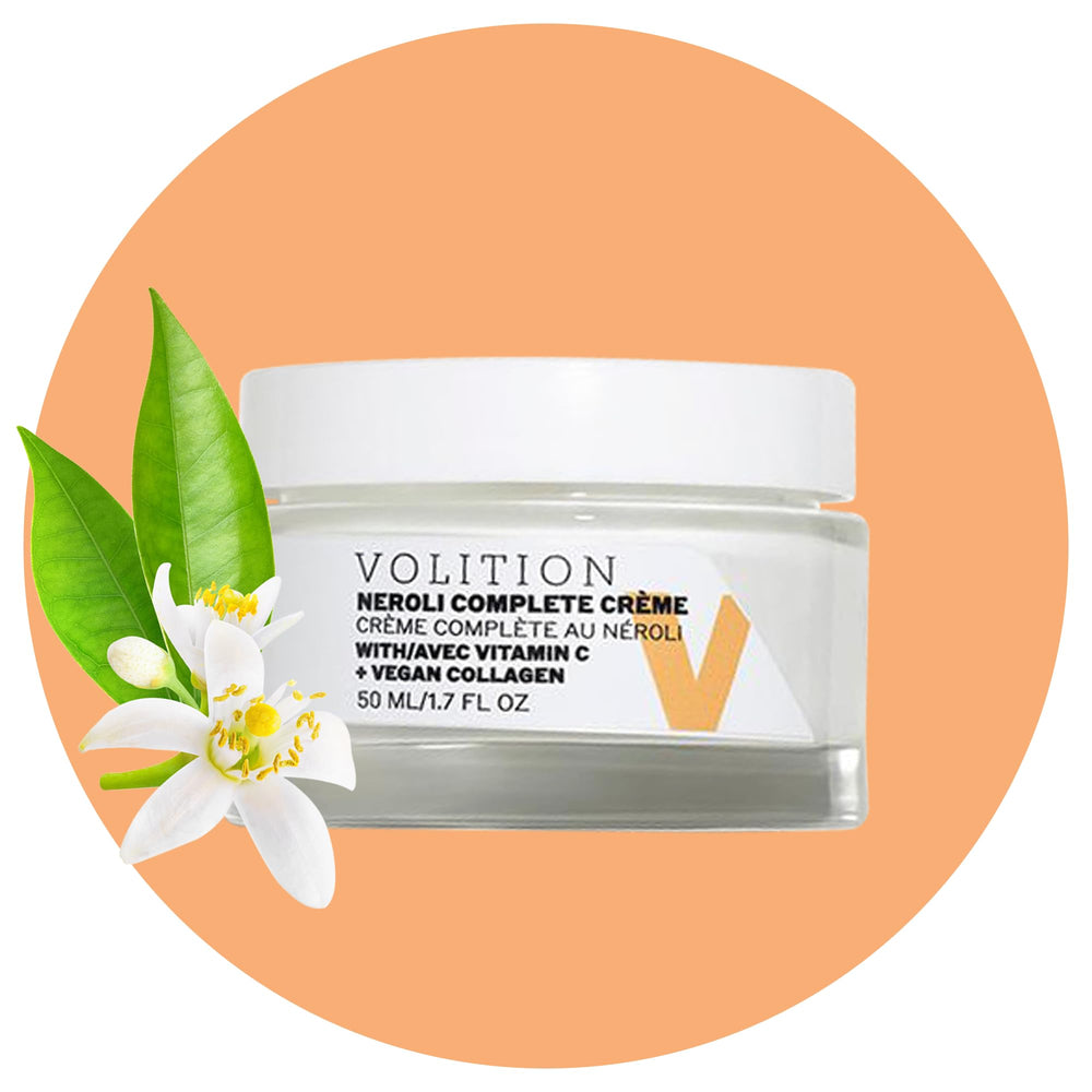 Volition Neroli Complete Creme jar delivers rich hydration for balanced skin.