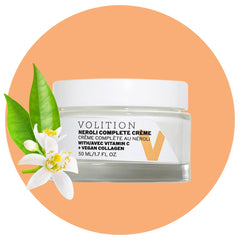 Volition Neroli Complete Creme jar delivers rich hydration for balanced skin.
