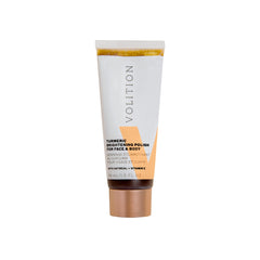 Volition Turmeric Brightening Polish face scrub showing gentle exfoliation for radiant skin