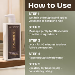 Volumane Anti-Thinning Shampoo dispenser nozzle enables easy application.