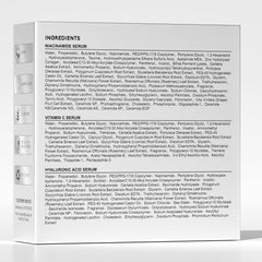 Voyoga glowing skin routine with serums for hydration and brightness.