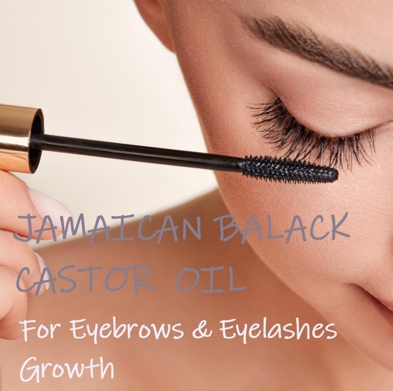 VRJEUGO Jamaican Black Castor Oil applied to scalp or lashes moisturizes and nourishes.