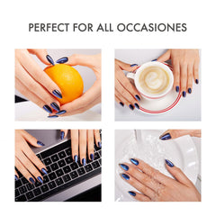 VSALON Ergonomic tapered edges blend with natural nails.