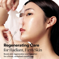 Ultra-thin PDRN Daily Mask sheet closeup for smooth adhesion and absorption.