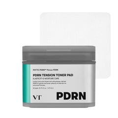 VT COSMETICS PDRN Tension Toner Pad packshot with 60 pads for hydration