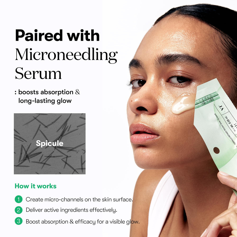 VT COSMETICS Reti-A Reedle Shot 100 mask worn on the face for even delivery