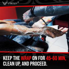 VTROUY Deep Numbing Cream ingredients close-up featuring emu oil, arnica, vitamin E for skin support.