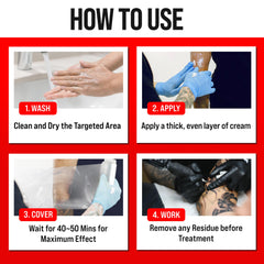 VTROUY Deep Numbing Cream quick-absorption swatch on skin for fast relief.