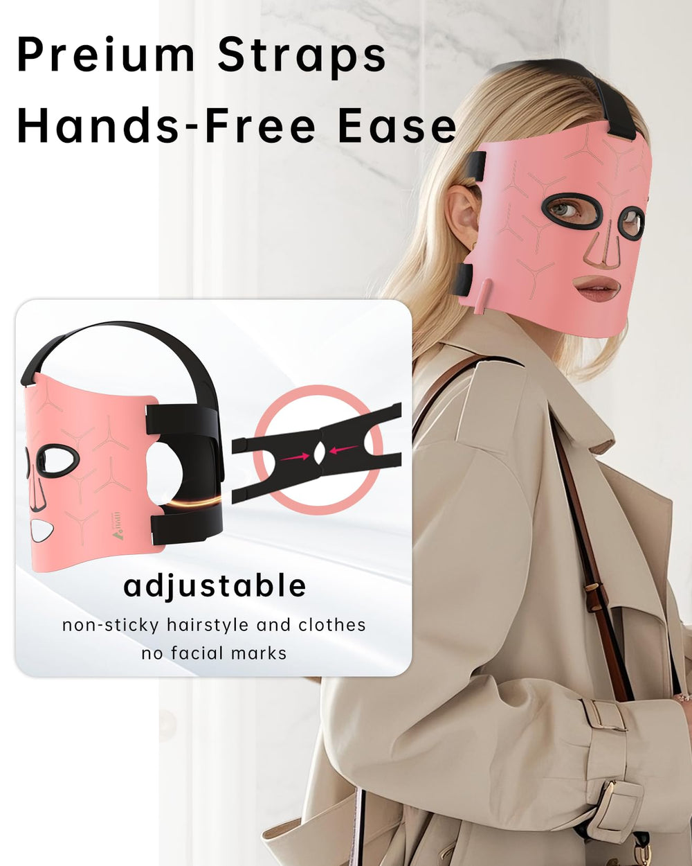 V VYM infrared therapy mask travel-ready design for on-the-go skincare.