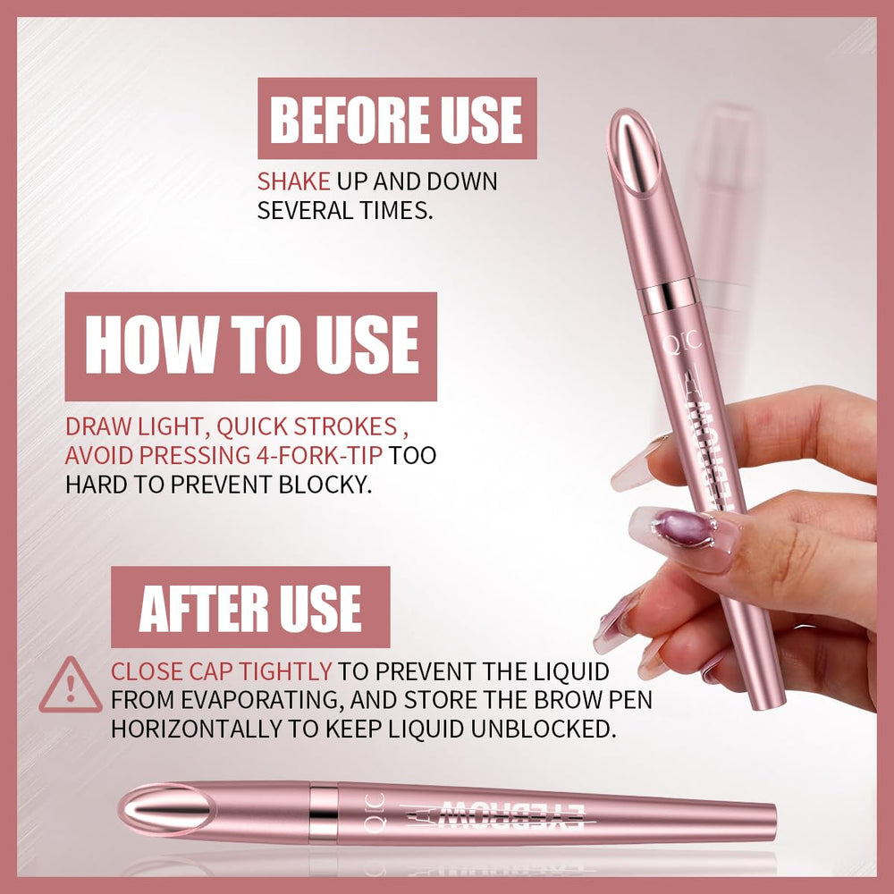 W3W eyebrow pencil gliding across brows for smooth blending