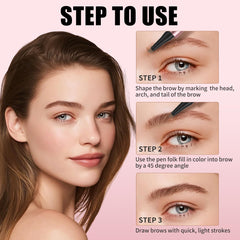 W3W eyebrow pencil shade blending with natural brow color