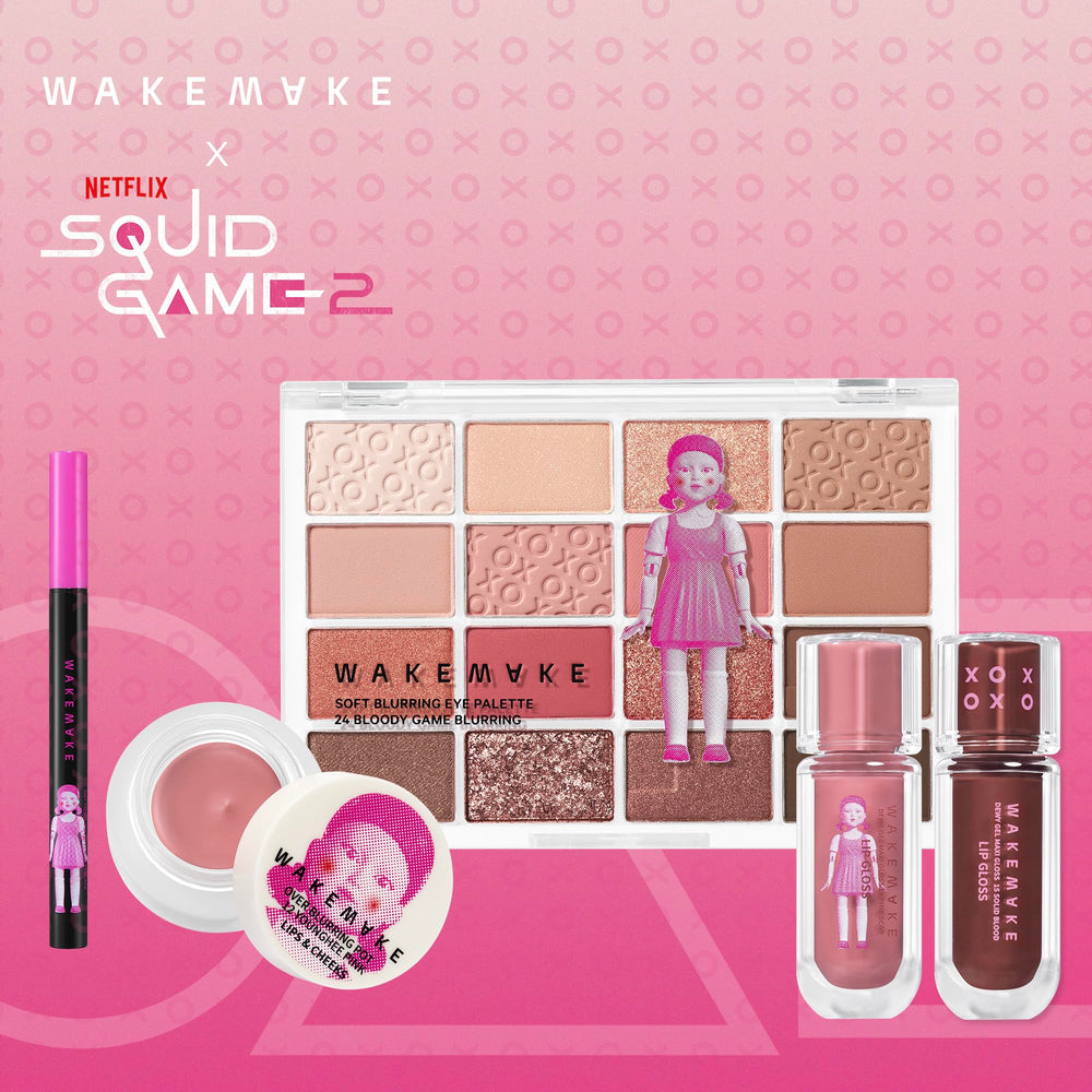 WAKEMAKE eyeshadow soft-blendable palette swatches show smooth transitions and minimal fallout