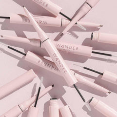 Wander Beauty Brow Gel brush and spoolie included for styling.