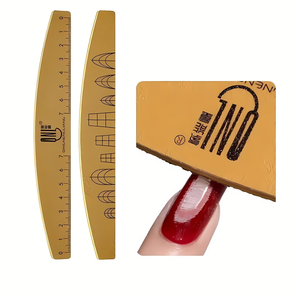 Washable double-sided nail file set front view, 100/180 grit for natural nail shaping