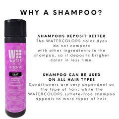 Watercolors Lilac hair after-glow suggests bright, softened tones