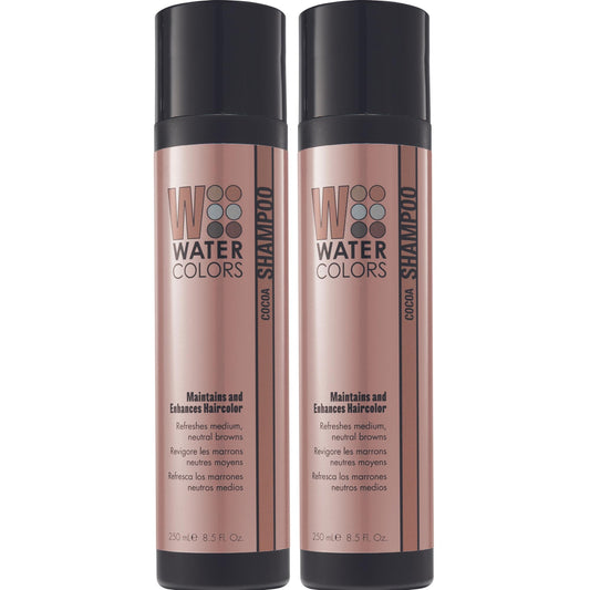 Watercolors by Tressa cocoa color depositing shampoo bottle front for quick color refresh
