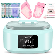 Wattne paraffin wax machine green front view for at-home spa sessions