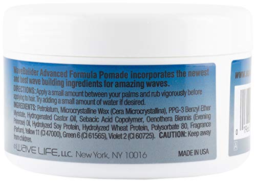 WaveBuilder Night Form Pomade waves close-up highlights defined texture and shine.