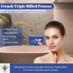 Wavertree & London hypoallergenic vegan soap, gentle for sensitive or all skin types.