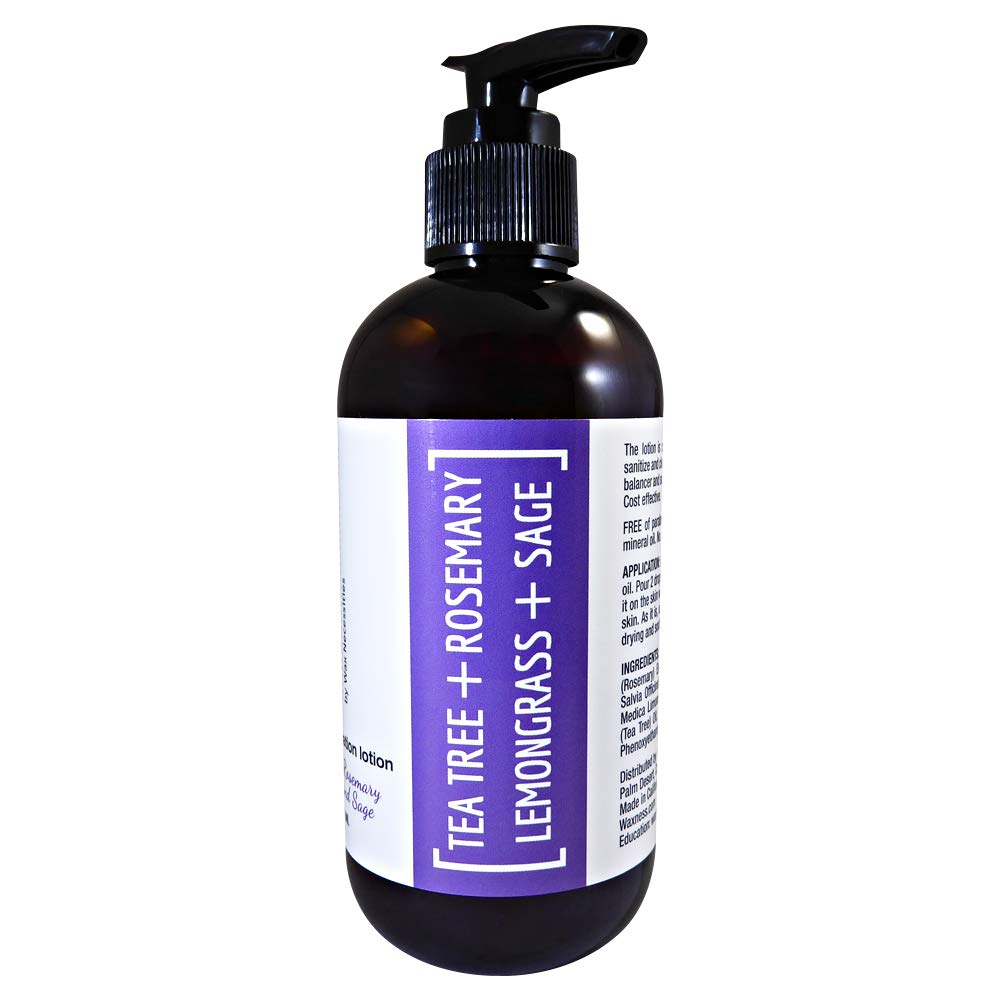 Wax Necessities Waxness Dr. Bump lotion side view emphasizing soothing, non-drying formula