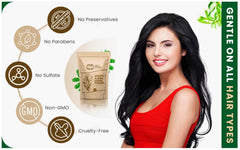 Rinse hair after Arappu treatment to reveal smoother strands