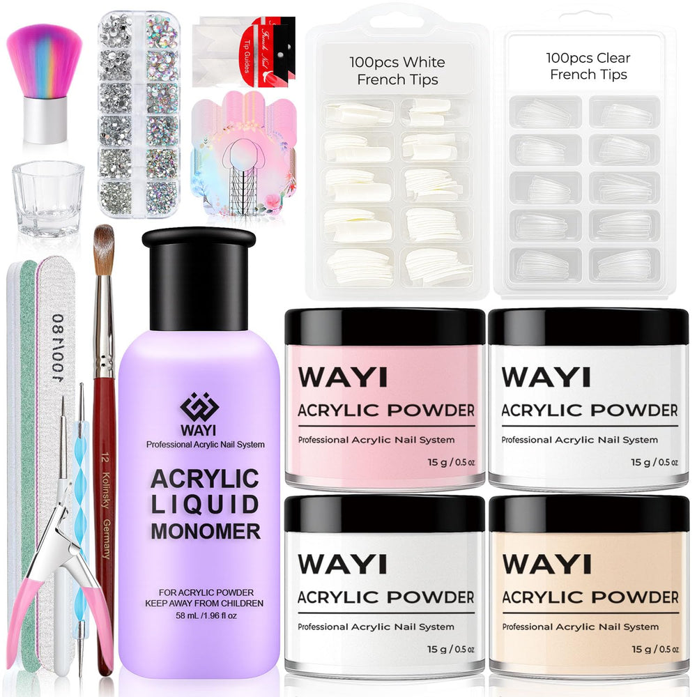 WAYI liquid monomer 58ml for smooth, bubble free acrylic nail applications.