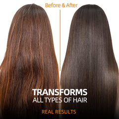 WDETHMY keratin mask application on damp hair for smooth, manageable strands.