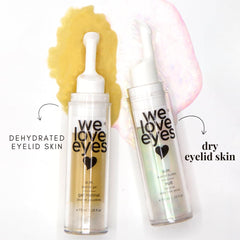 We Love Eyes PM Eyelid Butter packaging highlights safe vegan formulation.