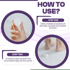 We-Tab lavender shower steamer supports a peaceful bedtime routine